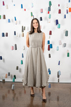 CHANCE LINEN DRESS- SAND