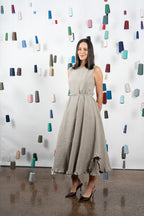 CHANCE LINEN DRESS- SAND
