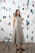 CHANCE LINEN DRESS- SAND