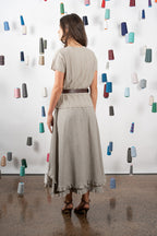 NETTA LINEN SKIRT- SAND