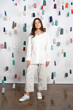 JARRAH SHIRT - EMBROIDERED WHITE