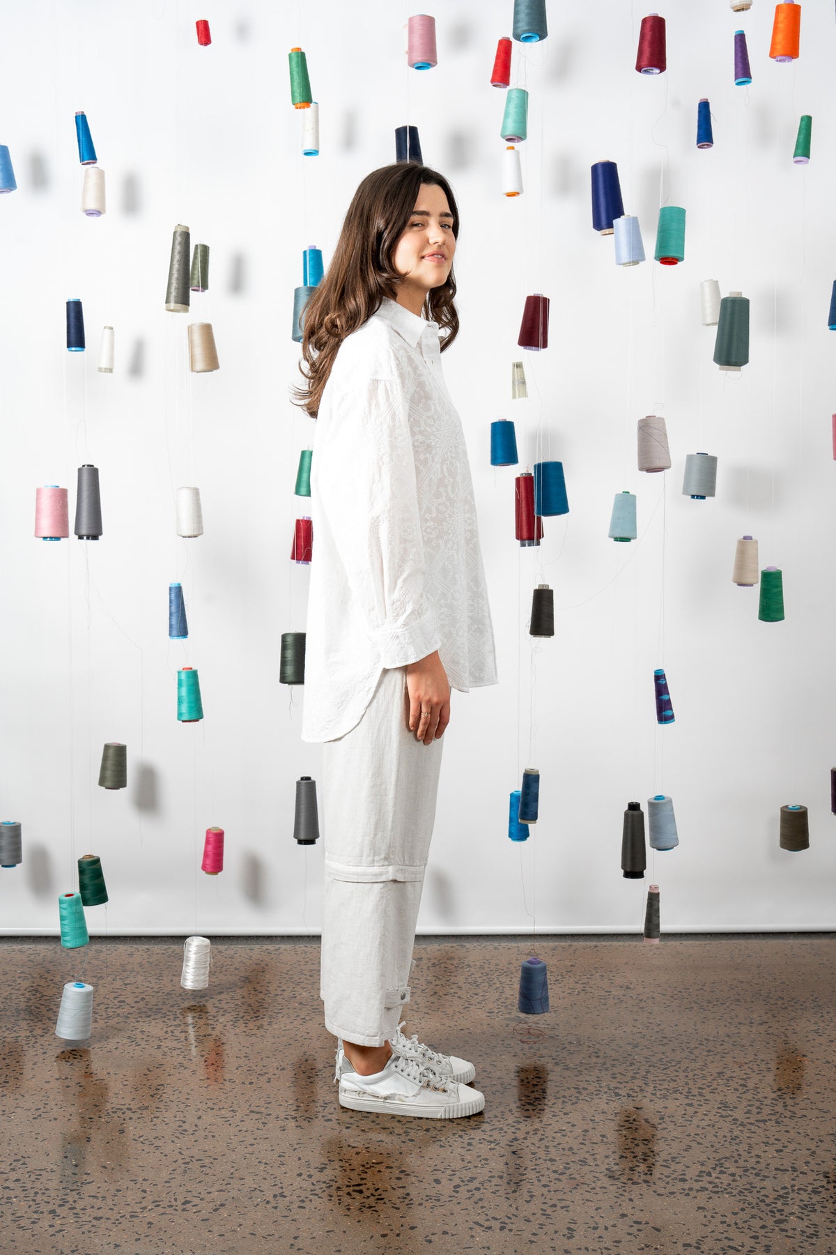 JARRAH SHIRT - EMBROIDERED WHITE