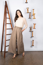 DOWNTOWN LINEN PANT - ROCK