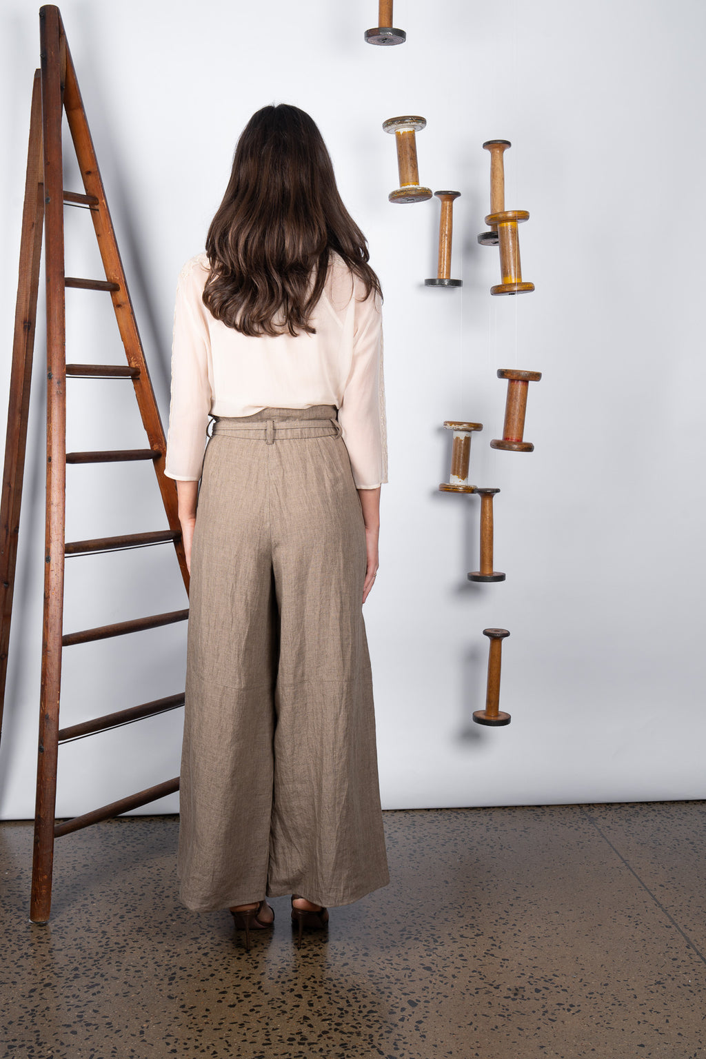 DOWNTOWN LINEN PANT - ROCK