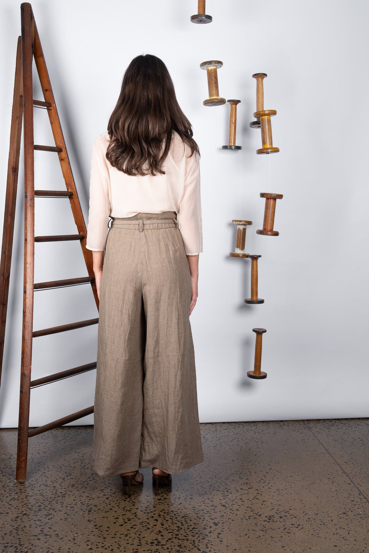 DOWNTOWN LINEN PANT - ROCK