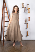 CHANCE LINEN DRESS - ROCK