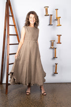 CHANCE LINEN DRESS - ROCK