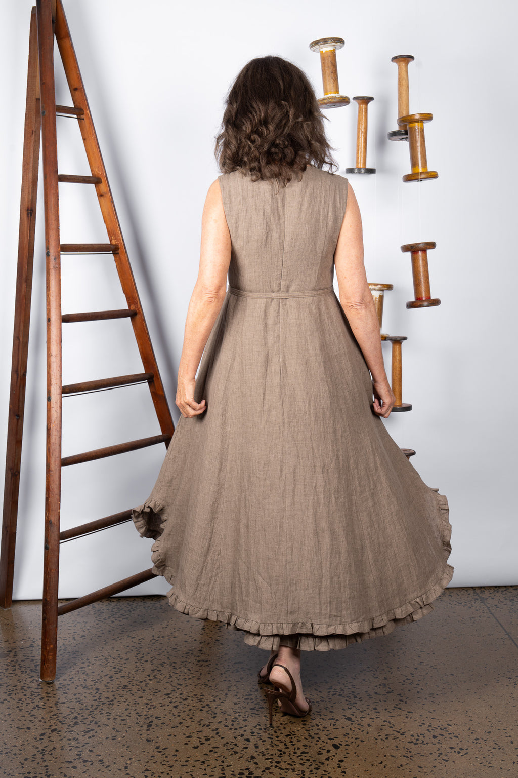 CHANCE LINEN DRESS - ROCK