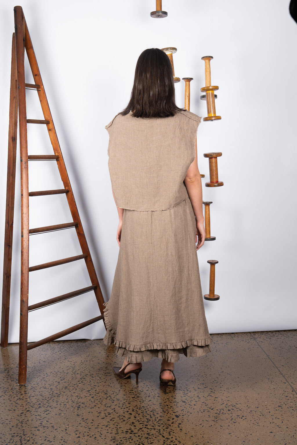 NETTA LINEN SKIRT - ROCK