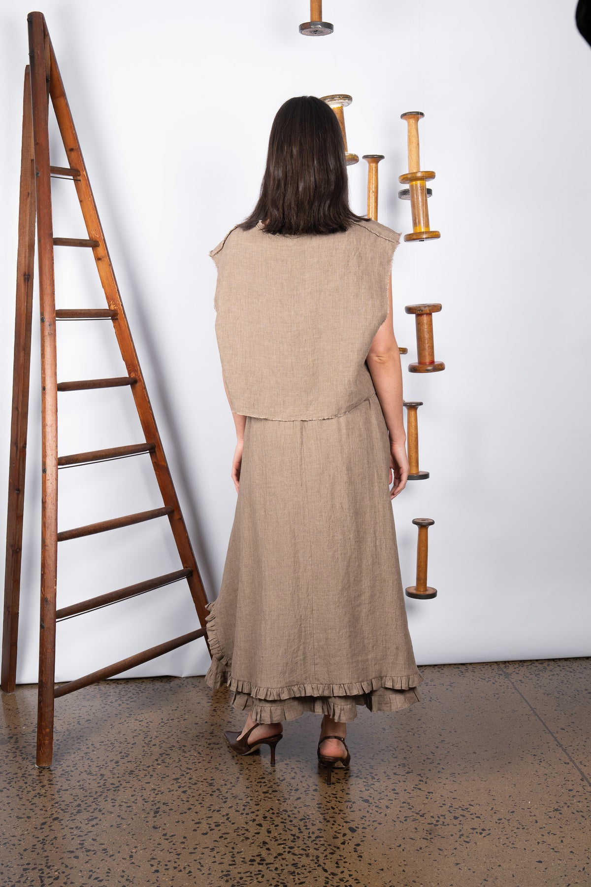 NETTA LINEN SKIRT - ROCK