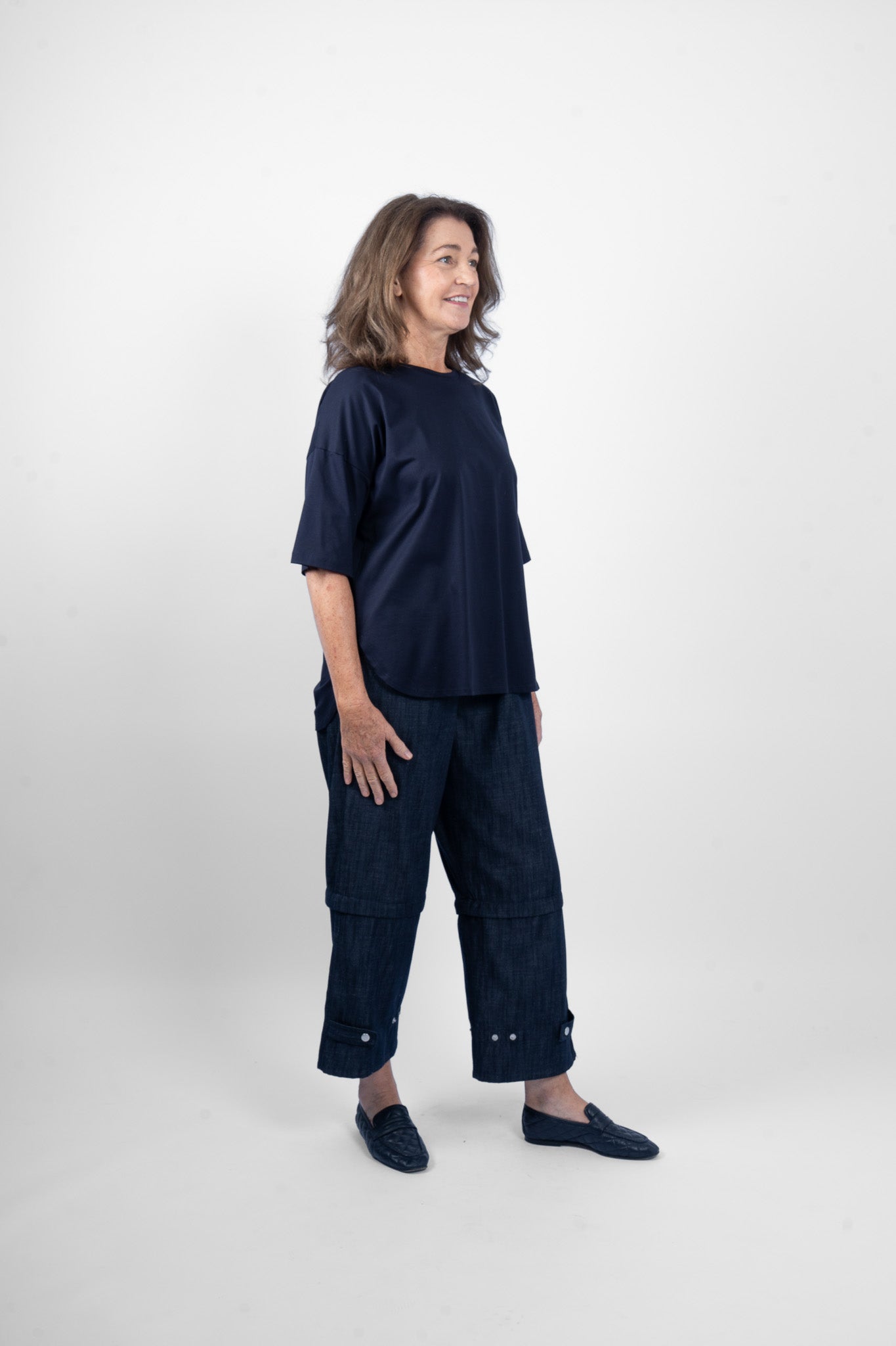 PEONY TSHIRT - NAVY