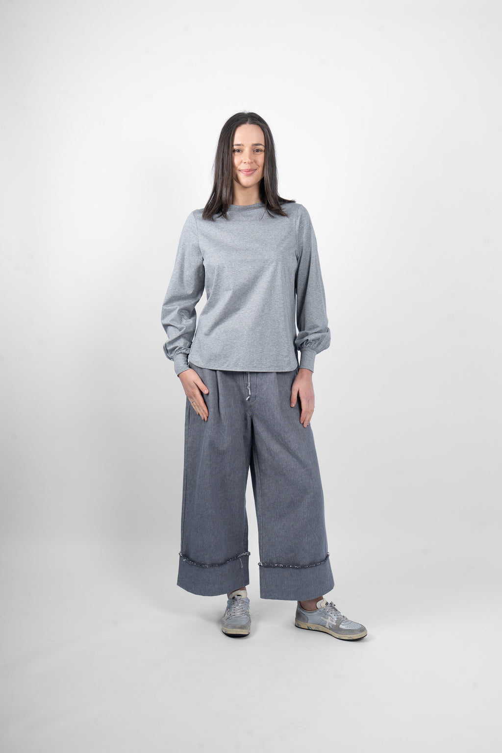 BAXTER LONG SLEEVE - GREY MARLE