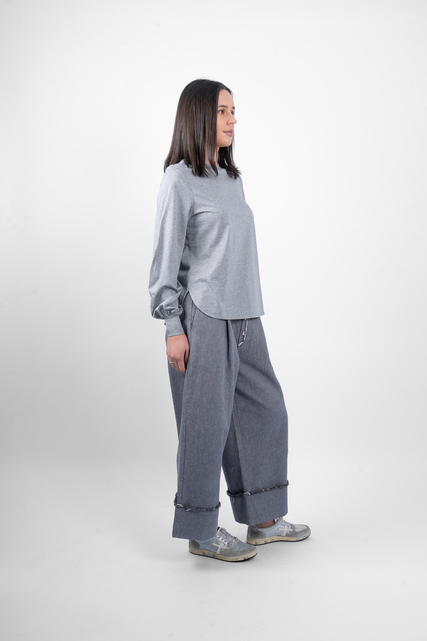 BAXTER LONG SLEEVE - GREY MARLE