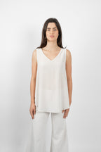 GILLIE TANK SILK - WHIPPED CREAM