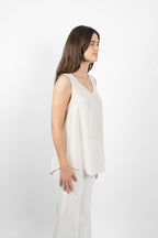 GILLIE TANK SILK - WHIPPED CREAM