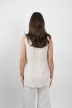 GILLIE TANK SILK - WHIPPED CREAM