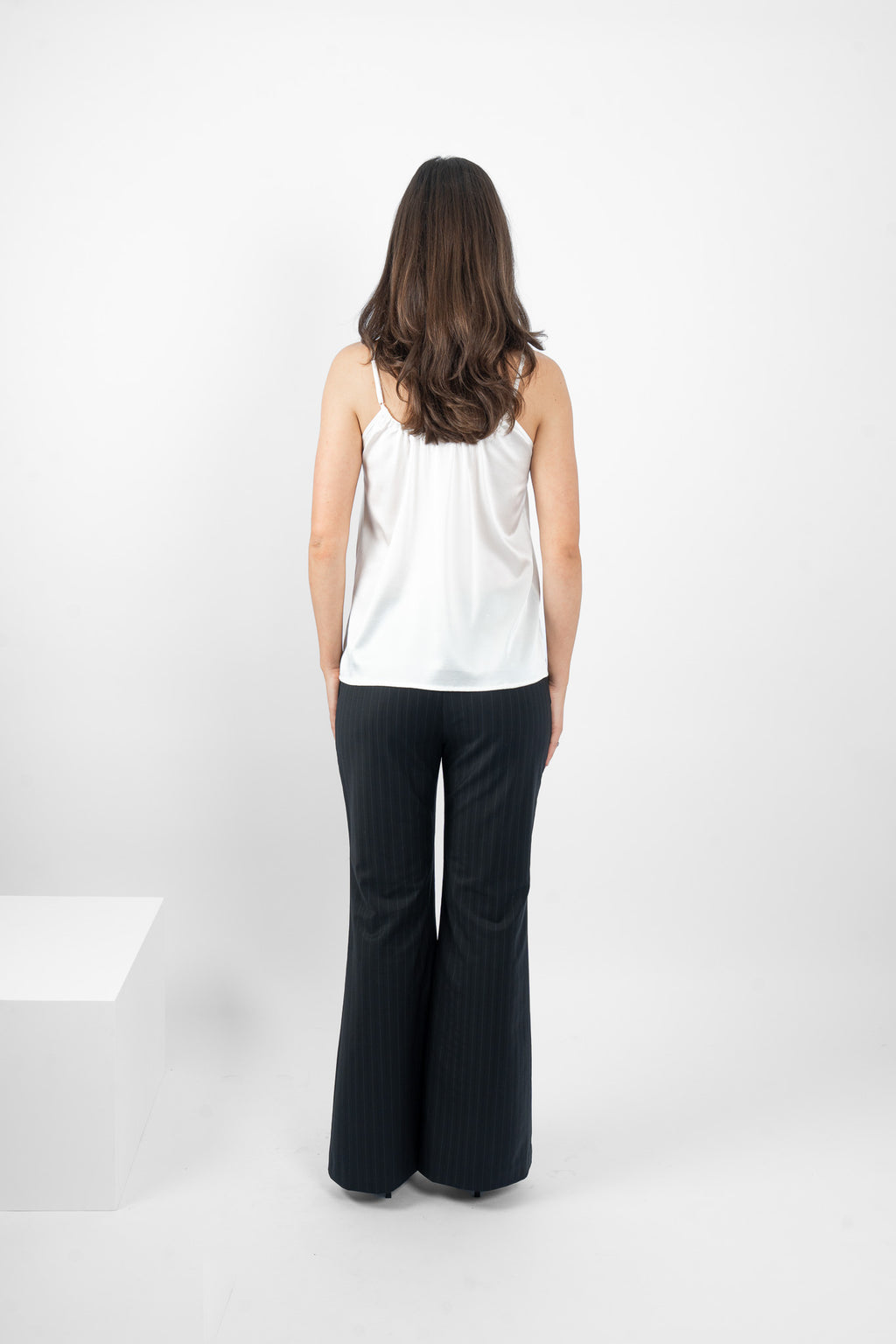 TAMBOURINE CAMI SILK/ELASTANE - WHITE
