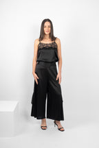 MCGEHEE PANT SILK/ELASTANE - BLACK