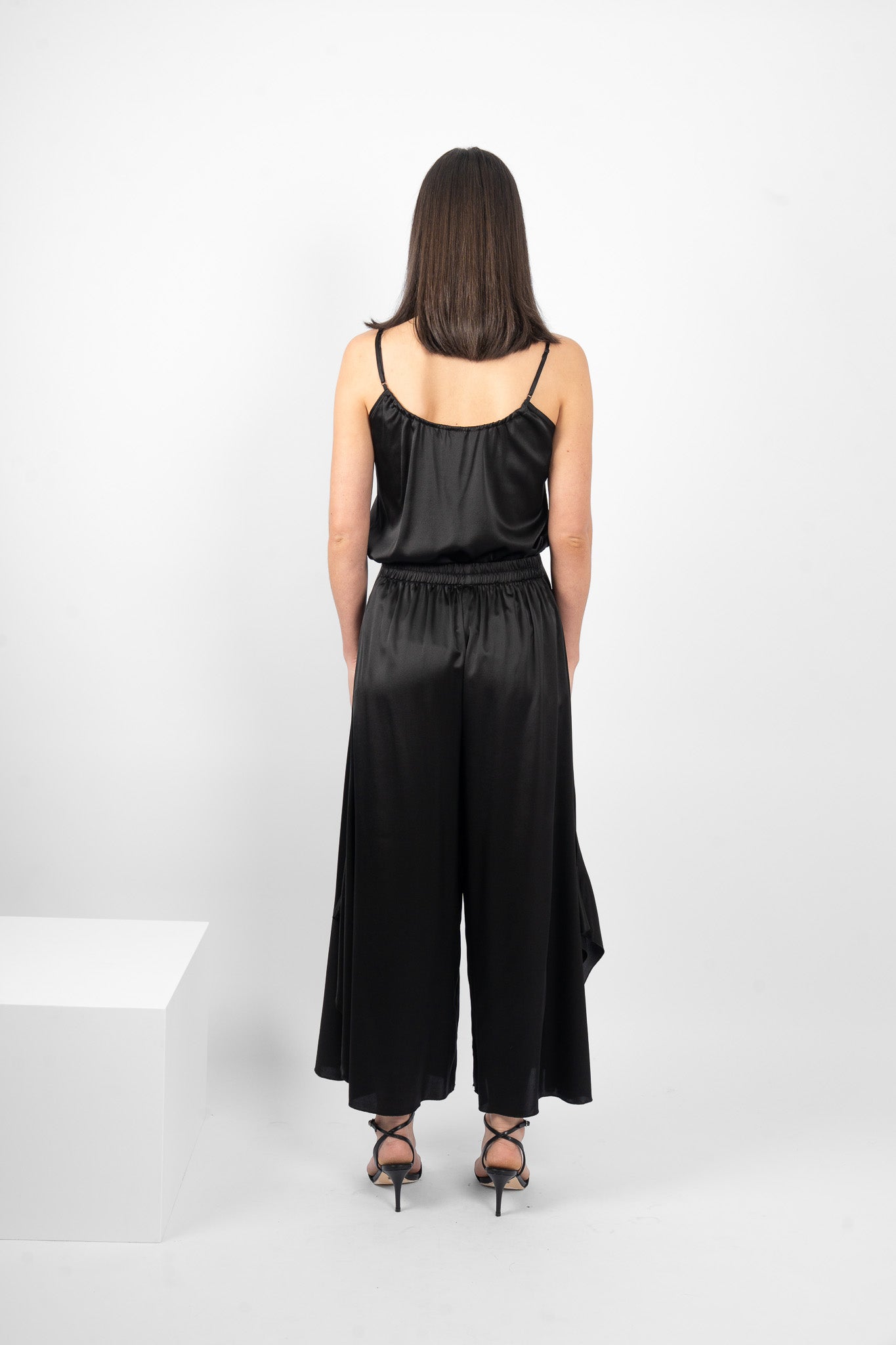 MCGEHEE PANT SILK/ELASTANE - BLACK