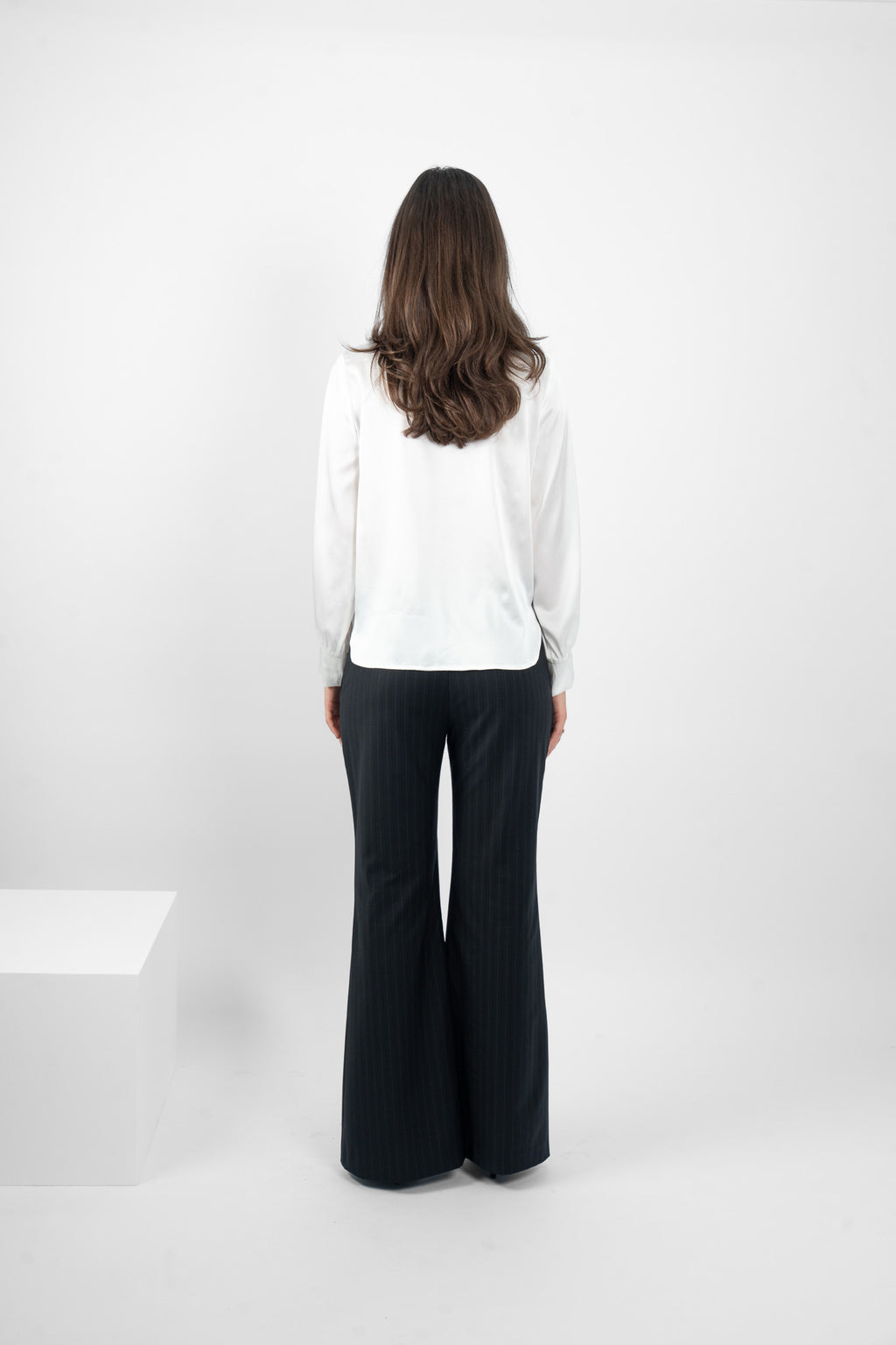 GARRISON TOP SILK/ELASTANE - WHITE