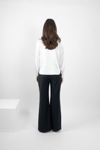 GARRISON TOP SILK/ELASTANE - WHITE