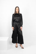 GARRISON TOP SILK/ELASTANE - BLACK