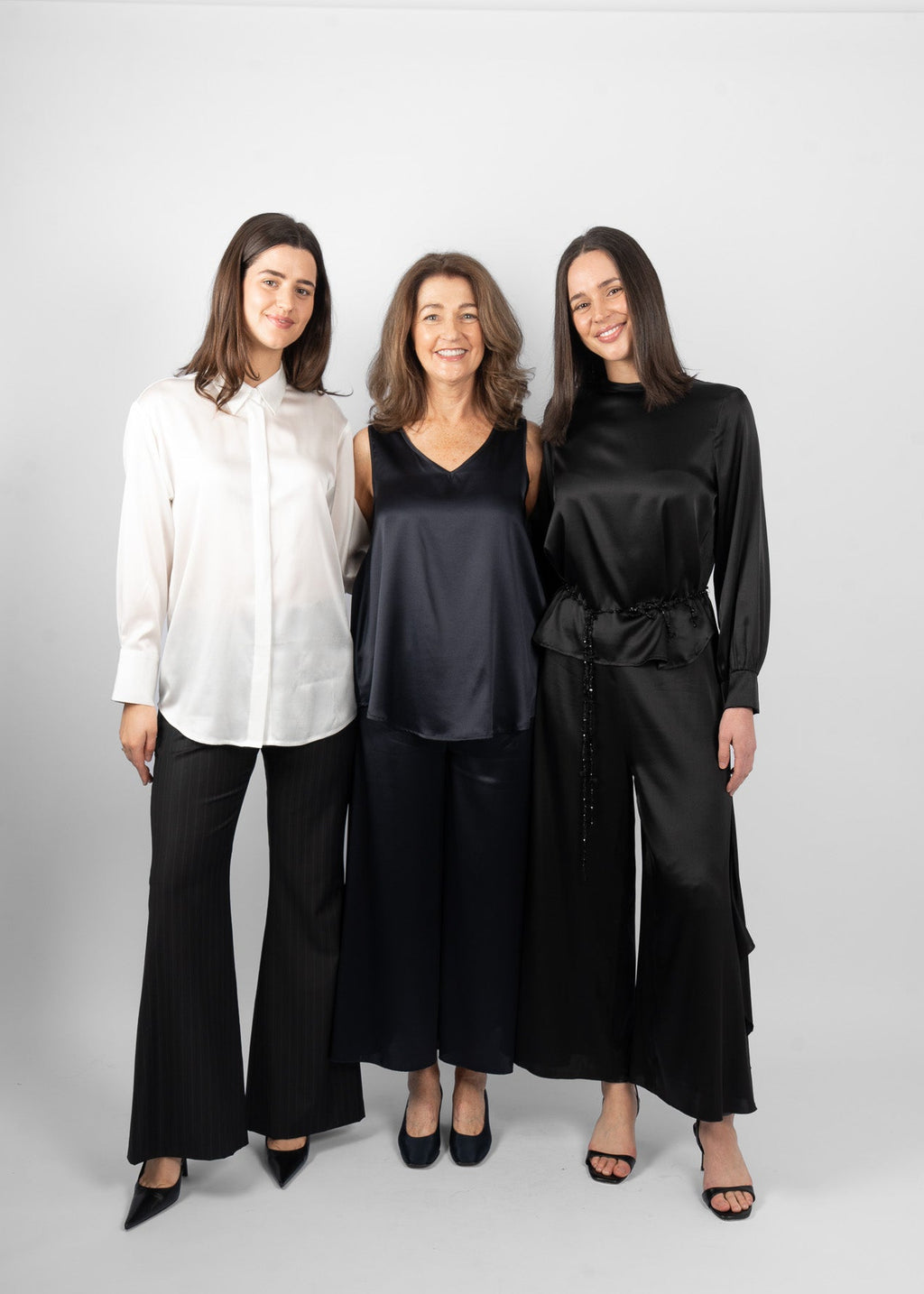 GARRISON TOP SILK/ELASTANE - BLACK