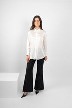 STRAIGHT SHIRT SILK/ELASTANE - WHITE