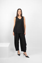 GILLIE TANK SILK - BLACK