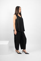 GILLIE TANK SILK - BLACK