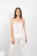 TAMBOURINE CAMI SILK - WHITE