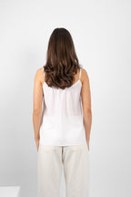 TAMBOURINE CAMI SILK - WHITE