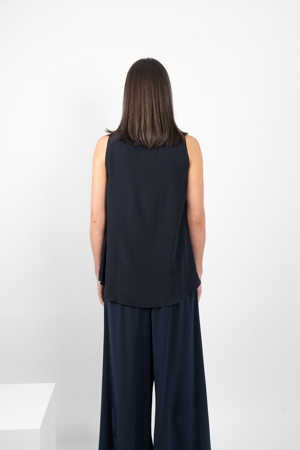 GILLIE TANK SILK - NAVY