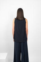 GILLIE TANK SILK - NAVY