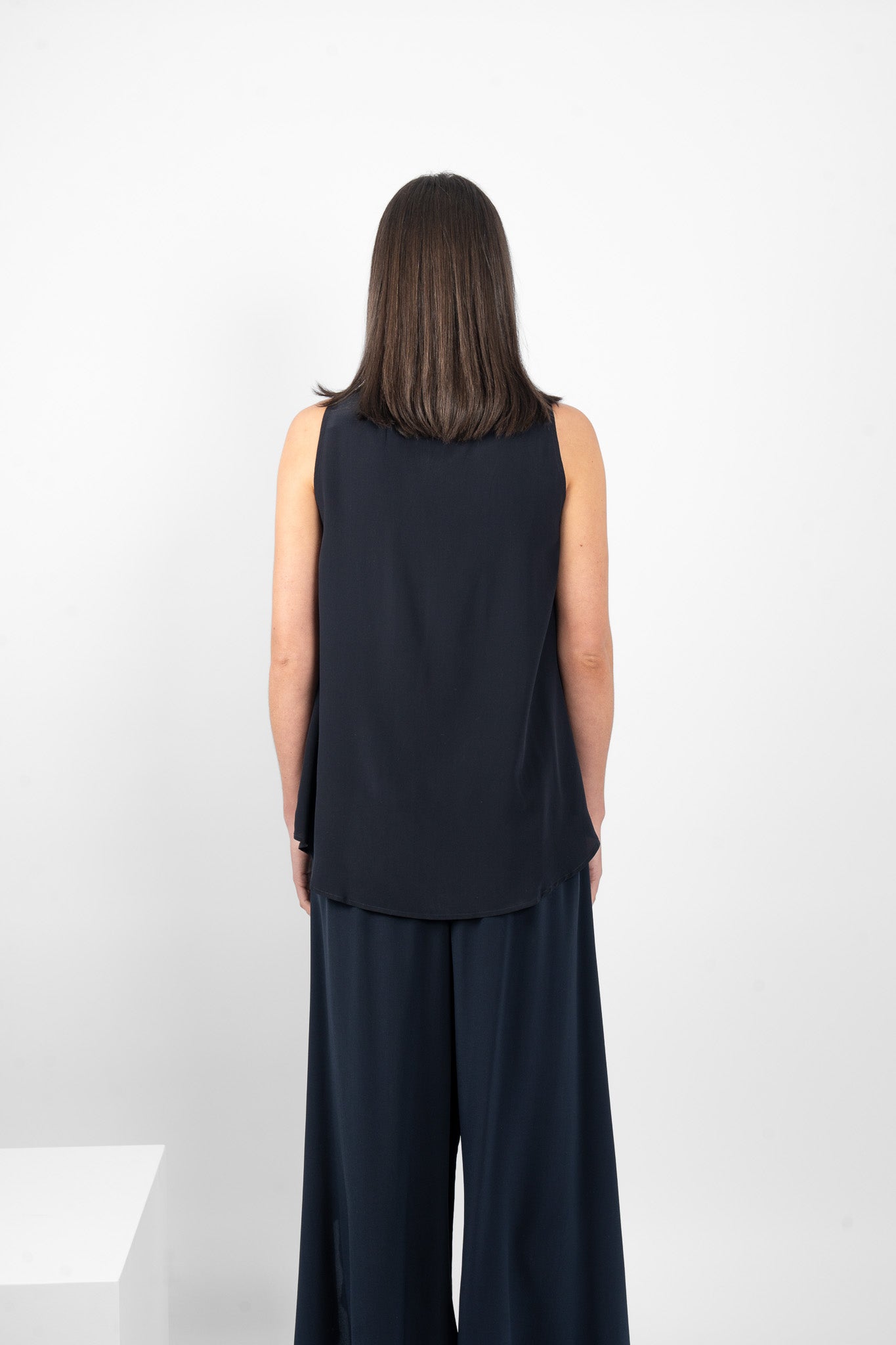 GILLIE TANK SILK - NAVY