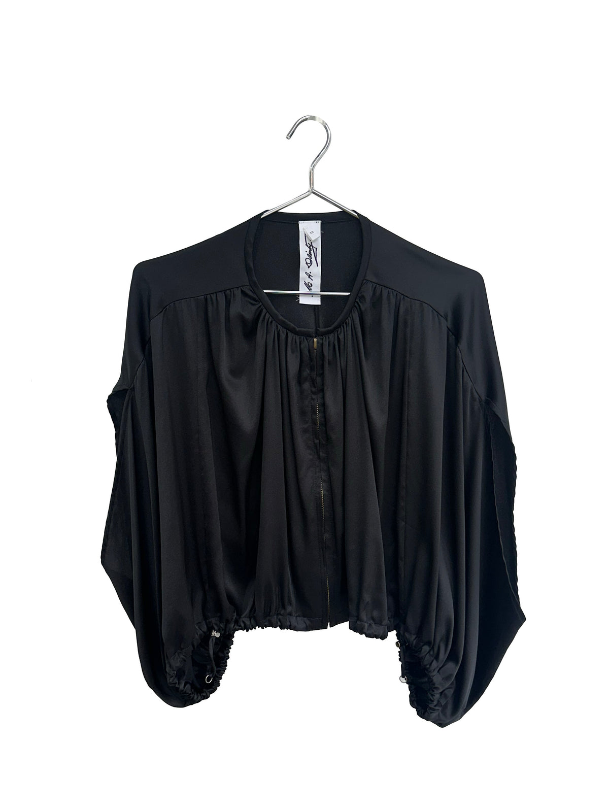 NOODLES SILK/ELASTANE JACKET - BLACK